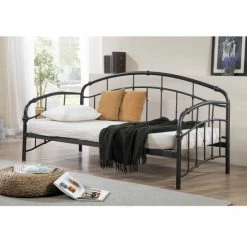 Hot Sale 🥰 Baxton Studio Agathon Vintage Inspired Dark Bronze Metal Daybed ⭐