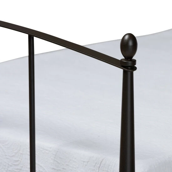 Best Sale 😀 Baxton Studio Lana Modern And Contemporary Black Metal Twin Size Platform Bed 🤩 - Image 5