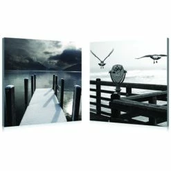 Cheapest ⌛ Baxton Studio LAKE LOOKOUT Frameless Canvas Wall Art - Black&White 💯
