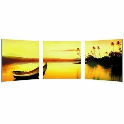Deals 👍 Baxton Studio GOLDEN SUNSET Frameless Canvas Wall Art - Multi ✨