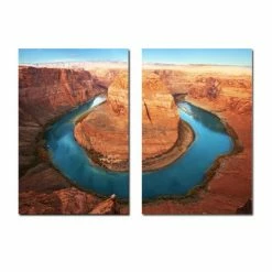 Best deal 🤩 Baxton Studio WRAPAROUND WATERWAY Frameless Canvas Wall Art - Multi ❤️