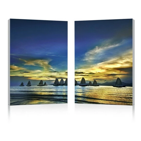 Brand new ๐ฅฐ Baxton Studio SUNSET SAILS Frameless Canvas Wall Art - Multi โ๏ธ