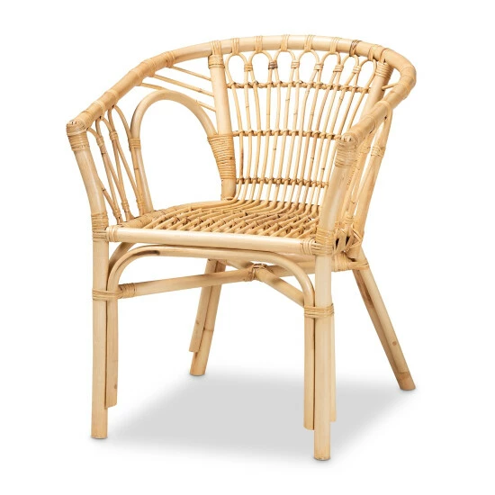 Budget โค๏ธ Baxton Studio Kaka Modern Bohemian Natural Brown Rattan Dining Chair ๐ - Image 2