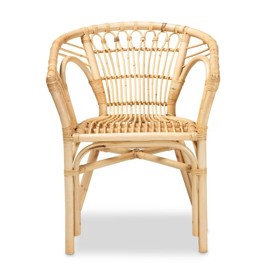 Budget โค๏ธ Baxton Studio Kaka Modern Bohemian Natural Brown Rattan Dining Chair ๐ - Image 3
