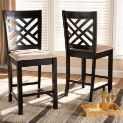Coupon 😉 Baxton Studio Modern And Contemporary Counter Stool 2-Piece Set Light Gray 🔔