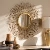 Cheapest ✔️ Contemporary Gold Round Wall Mirror By Baxton Studio ⭐