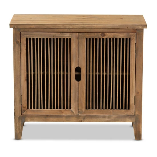 Best deal 🛒 Baxton Studio Clement Rustic Transitional Oak Finished Accent Storage Cabinet ✨ - Image 4