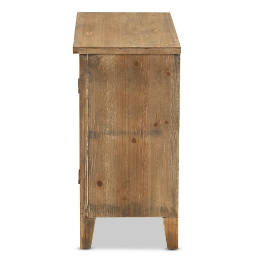 Best deal 🛒 Baxton Studio Clement Rustic Transitional Oak Finished Accent Storage Cabinet ✨ - Image 5