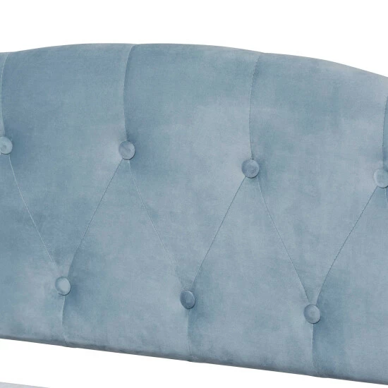 Cheap ๐คฉ Baxton Studio Benjamin Modern&Contemporary Light Blue Velvet Upholstered Wood Daybed ๐ฏ - Image 5