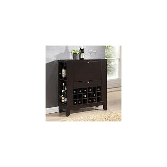 Best Pirce โค๏ธ Modesto Brown Bar Cabinet By Baxton Studio ๐ - Image 2