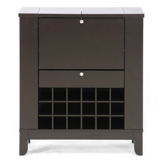 Best Pirce โค๏ธ Modesto Brown Bar Cabinet By Baxton Studio ๐ - Image 3