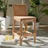 Budget 😀 Baxton Studio Athena Modern And Contemporary Natural Finished Rattan Counter Stool ❤️