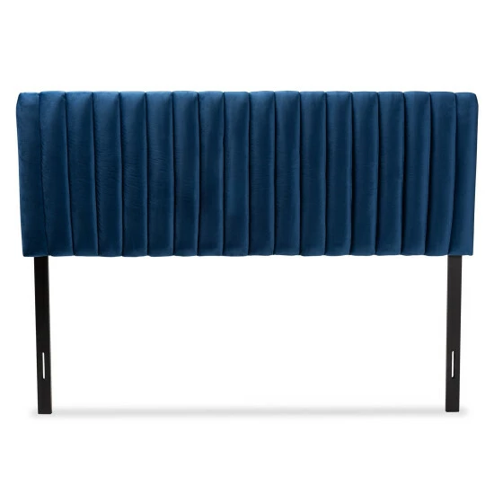 Best reviews of ⭐ Baxton Studio Emile Contemporary Channel-tufed Upholstered Queen Headboard-Navy Blue 🌟 - Image 3