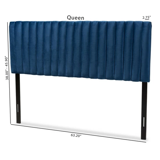 Best reviews of ⭐ Baxton Studio Emile Contemporary Channel-tufed Upholstered Queen Headboard-Navy Blue 🌟 - Image 8