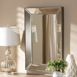 Promo ⌛ Contemporary Antique Silver Wall Mirror By Baxton Studio - Antique Silver ⌛