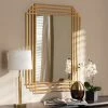 Best Sale 😍 Art Deco Antique Gold Rectangular Wall Mirror By Baxton Studio - Antique Gold 🛒