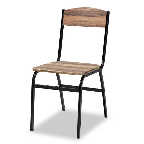 Best Sale ✨ Baxton Studio Roana Modern 5-Piece Wood And Metal Dining Set-Walnut Brown/Black 🧨 - Image 3