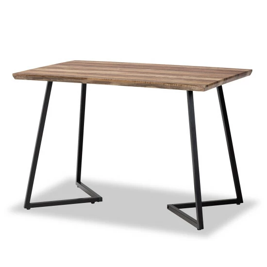 Best Sale ✨ Baxton Studio Roana Modern 5-Piece Wood And Metal Dining Set-Walnut Brown/Black 🧨 - Image 4