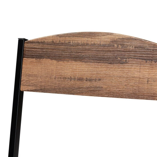 Best Sale ✨ Baxton Studio Roana Modern 5-Piece Wood And Metal Dining Set-Walnut Brown/Black 🧨 - Image 6