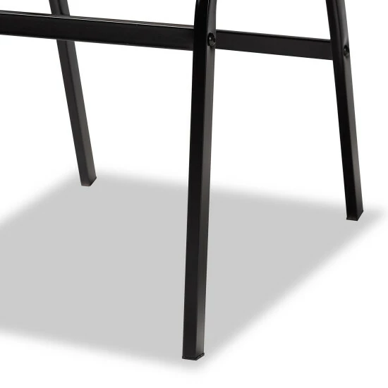 Best Sale ✨ Baxton Studio Roana Modern 5-Piece Wood And Metal Dining Set-Walnut Brown/Black 🧨 - Image 7