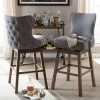 Buy 🧨 Baxton Studio Gradisca Modern And Contemporary 2-Piece Swivel Bar Stool Set Grey ✨