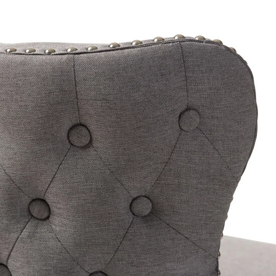 Buy ๐งจ Baxton Studio Gradisca Modern And Contemporary 2-Piece Swivel Bar Stool Set Grey โจ - Image 6