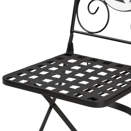 Buy ✔️ Baxton Studio Julius Modern Metal & Colored Glass Outdoor Dining Chair Set(2PC) 🛒 - Image 6