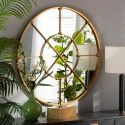 Best Pirce 🔔 Baxton Studio Ohara Modern And Contemporary Metal Accent Wall Mirror 🛒