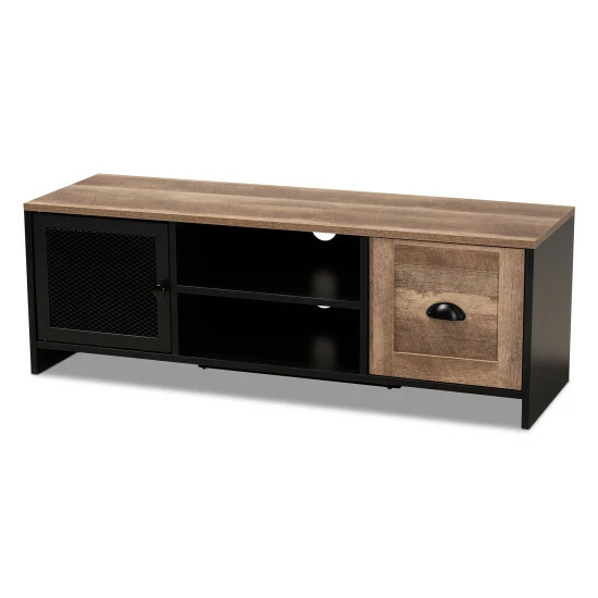 Best reviews of 💯 Baxton Studio Connell Modern & Industrial 2-Door Wood TV Stand In Natural Brown 😀 - Image 2
