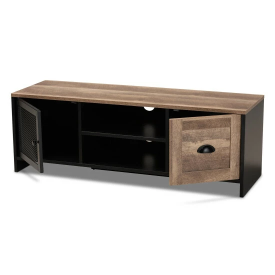 Best reviews of 💯 Baxton Studio Connell Modern & Industrial 2-Door Wood TV Stand In Natural Brown 😀 - Image 3