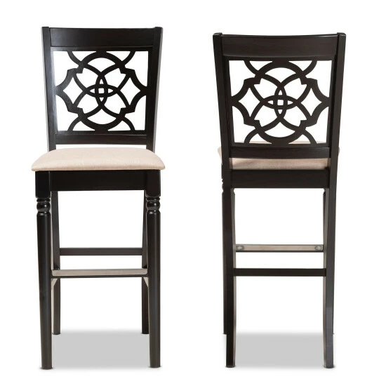 Hot Sale 🌟 Baxton Studio Alexandra Modern And Contemporary 2-Piece Bar Stool Set Grey/espresso Brown 🔔 - Image 5
