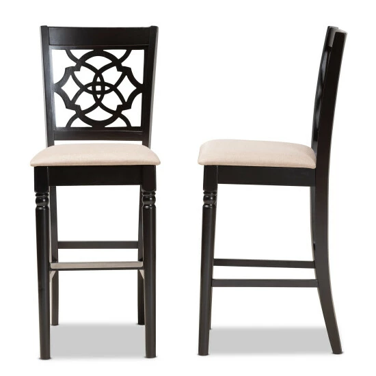 Hot Sale 🌟 Baxton Studio Alexandra Modern And Contemporary 2-Piece Bar Stool Set Grey/espresso Brown 🔔 - Image 6