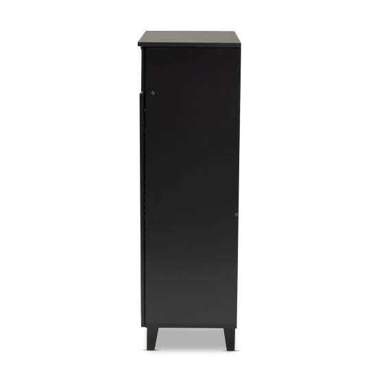 Cheap ✔️ Baxton Studio Contemporary 5-shelf/1-drawer Wood 👟 Shoe Storage Cabinet Dark Gray 😉 - Image 6