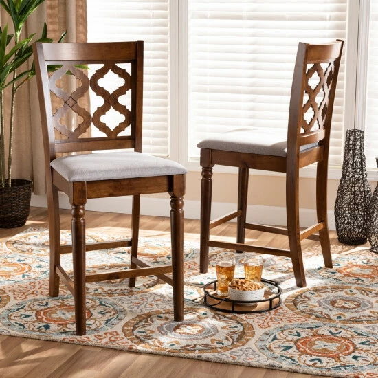 Budget ๐ฅ Baxton Studio Ramiro Modern And Contemporary Transitional 2-PC Counter Stool Set Grey ๐งจ