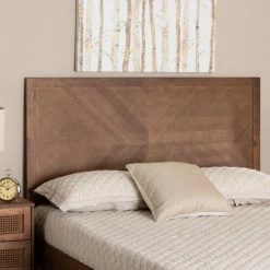 Outlet ⭐ Baxton Studio Theria Classic And Traditional Ash Walnut Finished Wood Queen Size Headboard ✔️