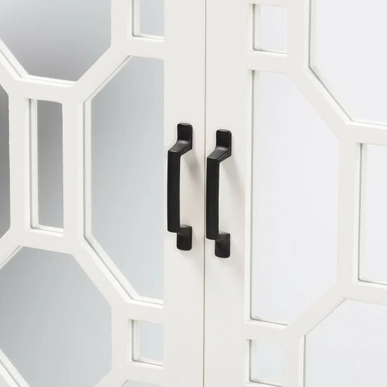 Deals ๐ Baxton Studio Carlena Modern And Contemporary White Finished Wood And Mirrored Glass 2-Door Sideboard ๐ - Image 6