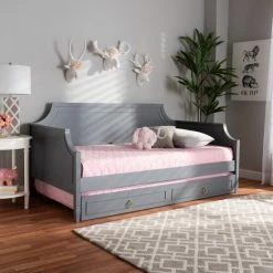 Best deal 🤩 Baxton Studio Mariana Classic And Traditional Wood Daybed With Trundle White ❤️