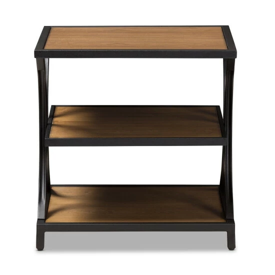 Best Pirce โจ Rustic Brown And Black End Table By Baxton Studio ๐ - Image 3