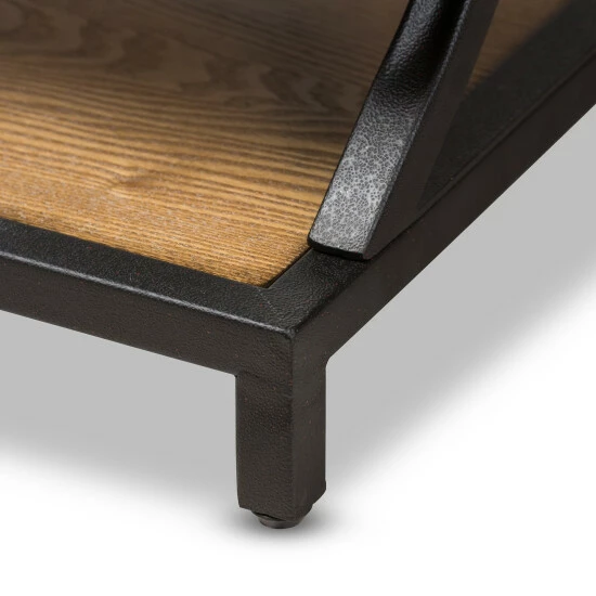 Best Pirce โจ Rustic Brown And Black End Table By Baxton Studio ๐ - Image 6