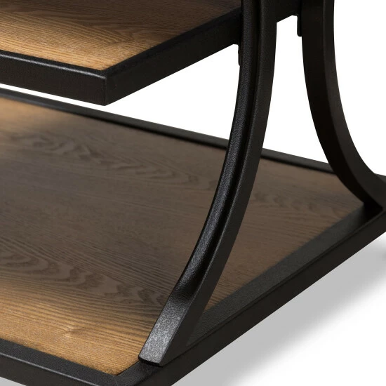 Best Pirce โจ Rustic Brown And Black End Table By Baxton Studio ๐ - Image 7
