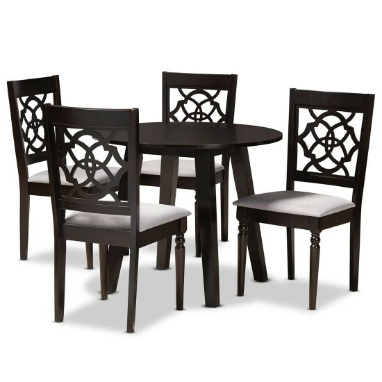 Discount ✨ Baxton Studio Eliza Modern And Contemporary 5-Piece Dining Set 💯 - Image 2