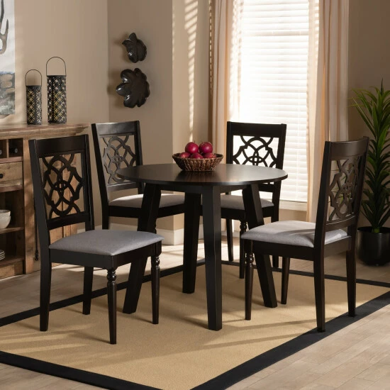 Discount ✨ Baxton Studio Eliza Modern And Contemporary 5-Piece Dining Set 💯 - Image 8