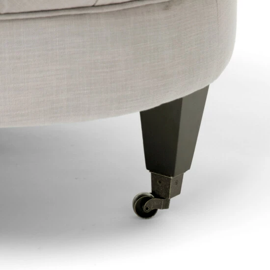 Deals ๐ Baxton Studio Brighton Linen Modern Tufted Ottoman Beige โ๏ธ - Image 5