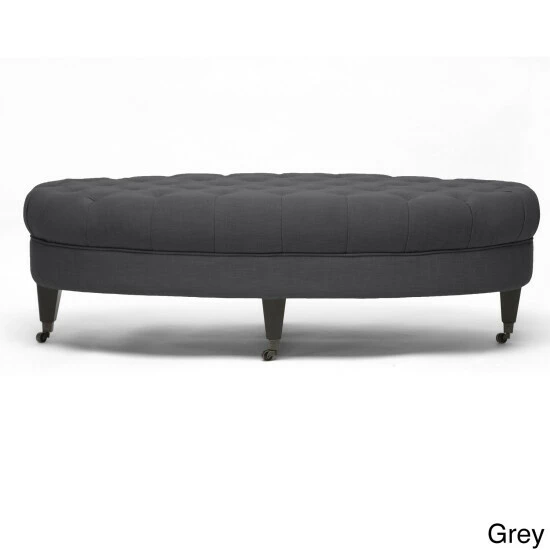 Deals ๐ Baxton Studio Brighton Linen Modern Tufted Ottoman Beige โ๏ธ - Image 7