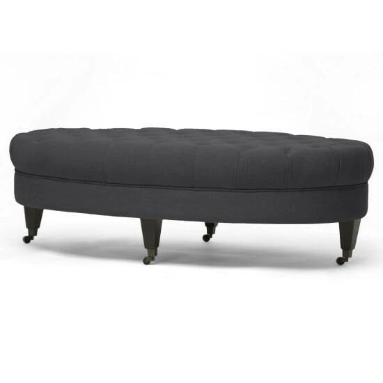 Deals ๐ Baxton Studio Brighton Linen Modern Tufted Ottoman Beige โ๏ธ - Image 8