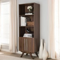 Best reviews of 🔥 Mid-Century Brown Bookcase By Baxton Studio ✨