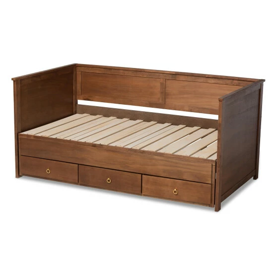Flash Sale ๐งจ Baxton Studio Thomas Classic And Traditional Expandable Twin To King Size Daybed Walnut ๐ - Image 8