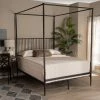 Brand new 😀 Baxton Studio Elsa Modern And Industrial Black Metal Canopy Queen Bed 🔥