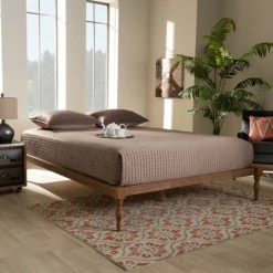 Best reviews of โค๏ธ Baxton Studio Contemporary Walnut Wood Platform Bed Frame ๐