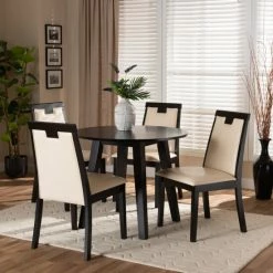Discount 🎉 Baxton Studio Ryan Modern And Contemporary 5-Piece Dining Set ✔️